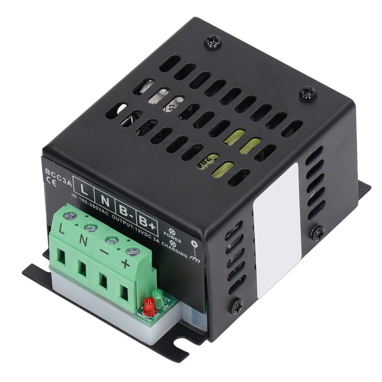 Chargeur de batterie intelligent 3 étapes, entrée 100-280 VAC sortie 12 VDC, boîtier aluminium