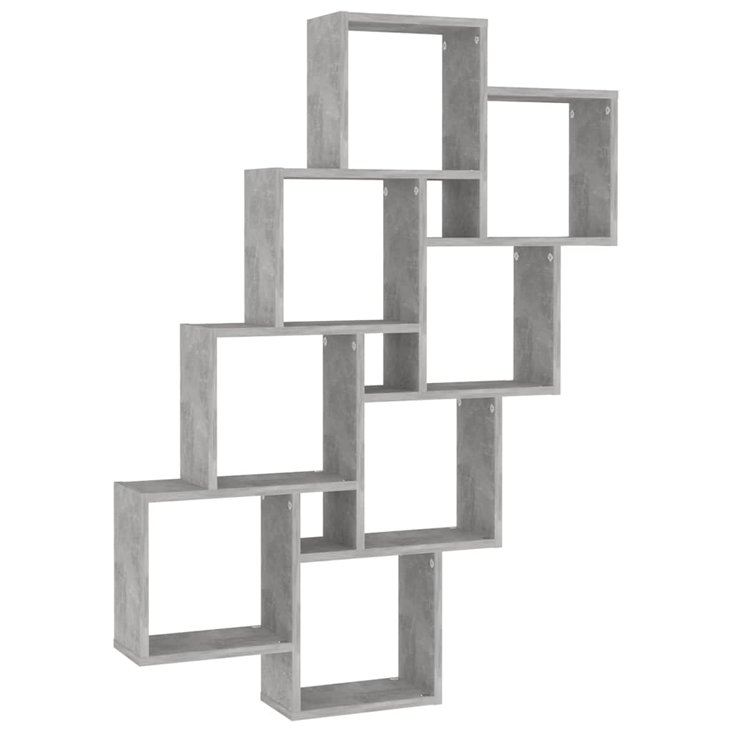 Vidaxl Grau Würfelregal Beton 90X15x119 Cm Holzwerkstoff