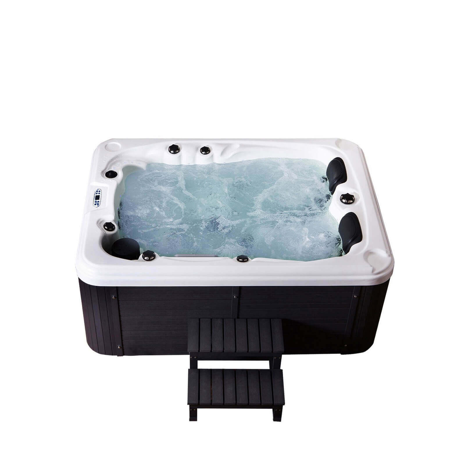 HOME DELUXE Outdoor Whirlpool BEACH - Mit Treppe und Thermoabdeckung