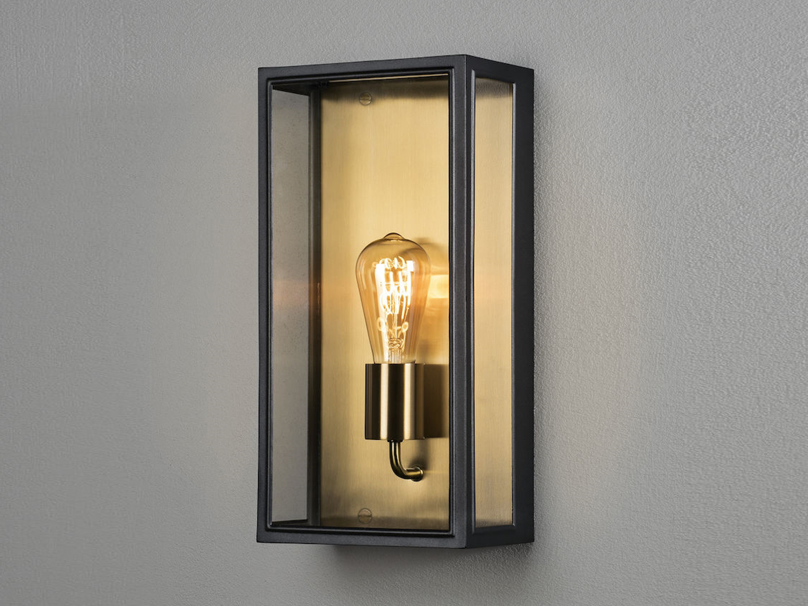 Wandleuchte CARPI LARGE, E27, IP44, Glas klar, schwarz - Bild 6