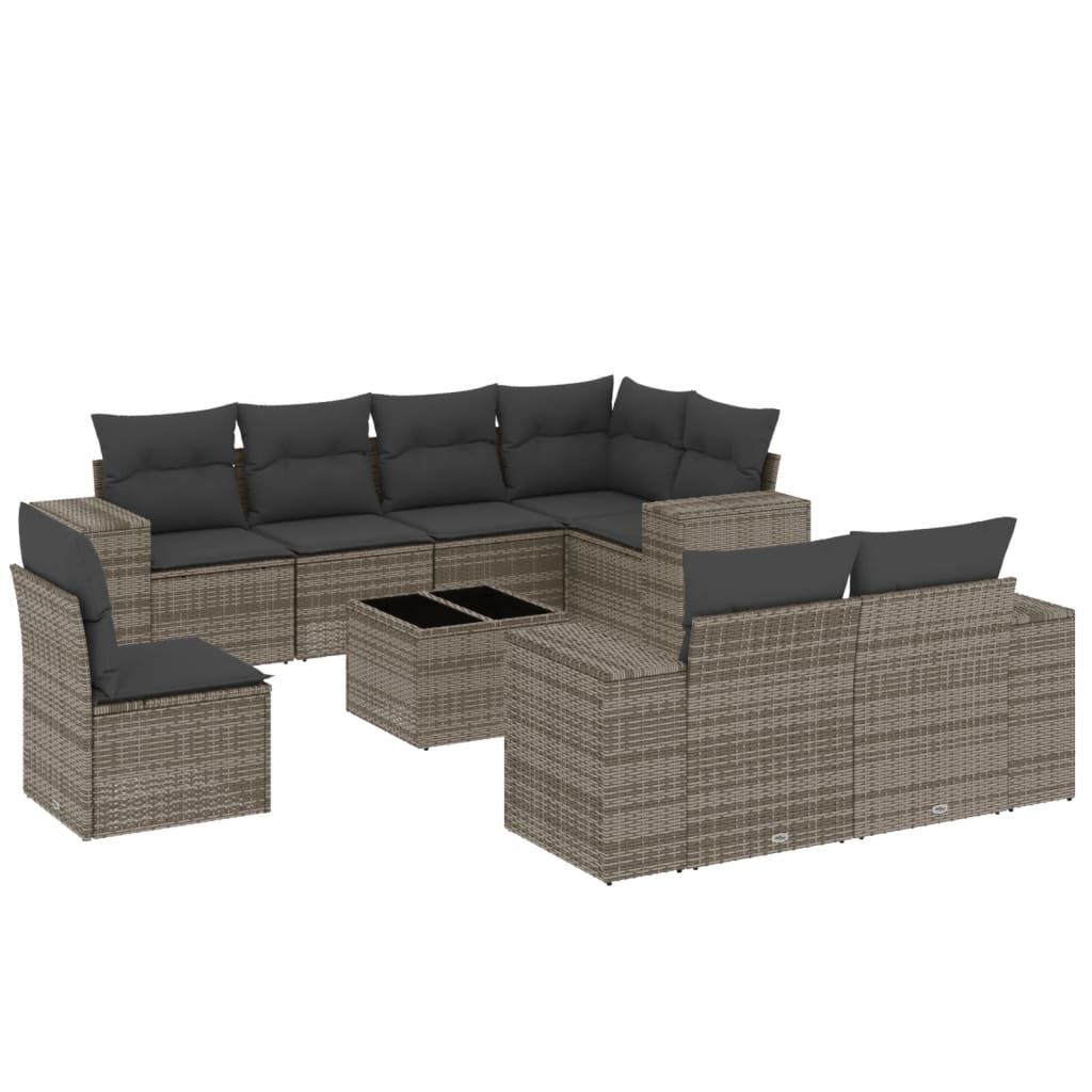 VidaXL - Garten sofagarnitur poly-rattan, One Size, Grau