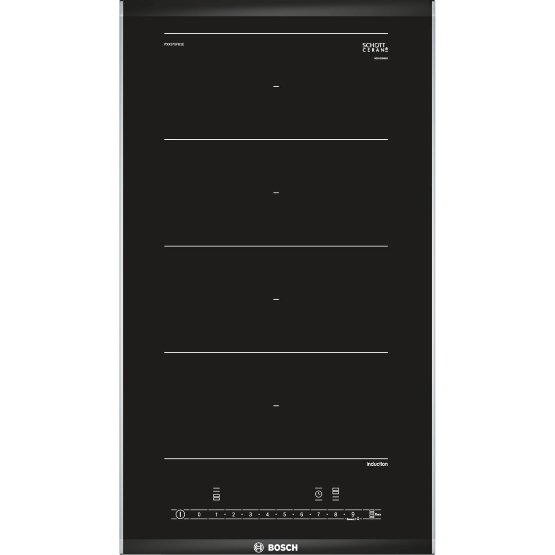Bosch - Serie 6 Pxx375fb1e. Colore Del Prodotto: Nero, Posizionamento Dell'apparecchio: Da Incasso, Tipo Di Piano Cottura: Piano Cottura A Induzione. Tipo Di Controllo: Touch, Posizione Di Controllo:...