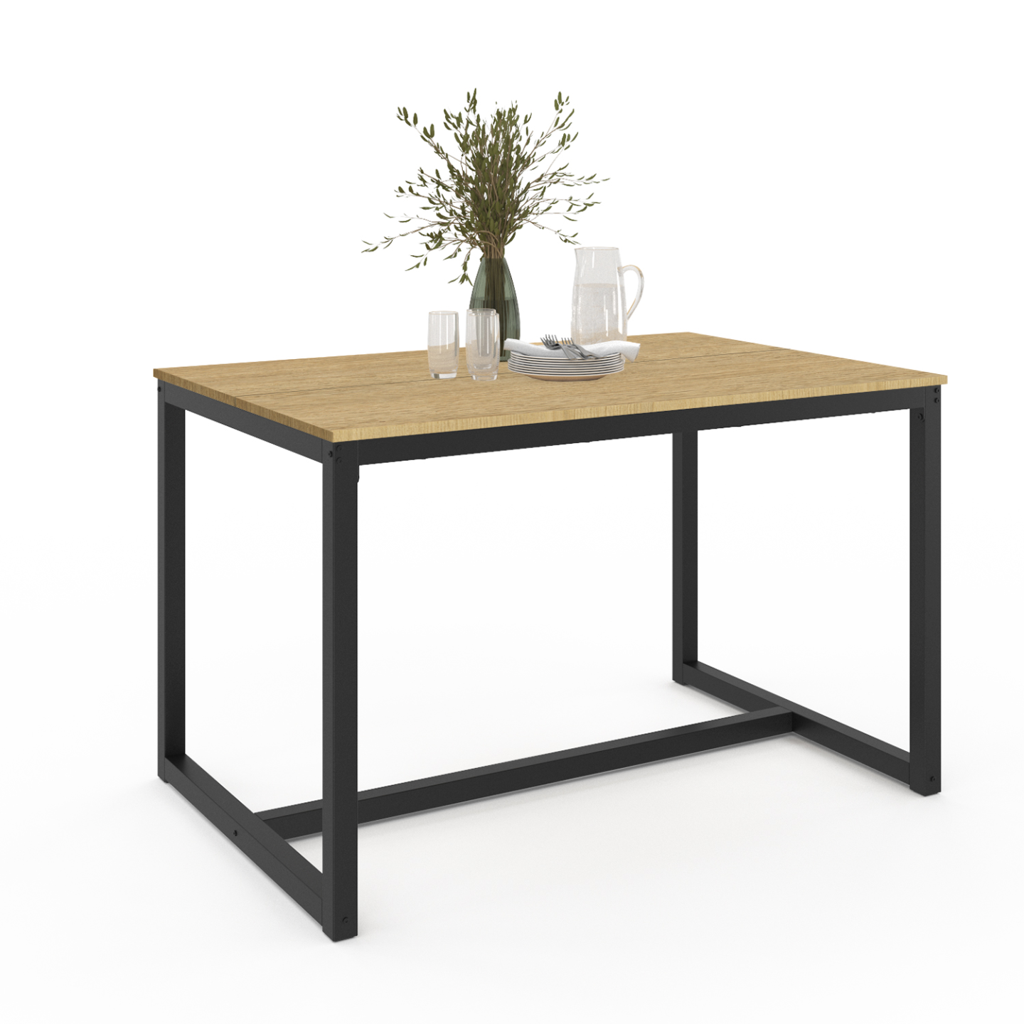 Idmarket – Table De Salle À Manger Rectangle 120 Cm – 6 Places