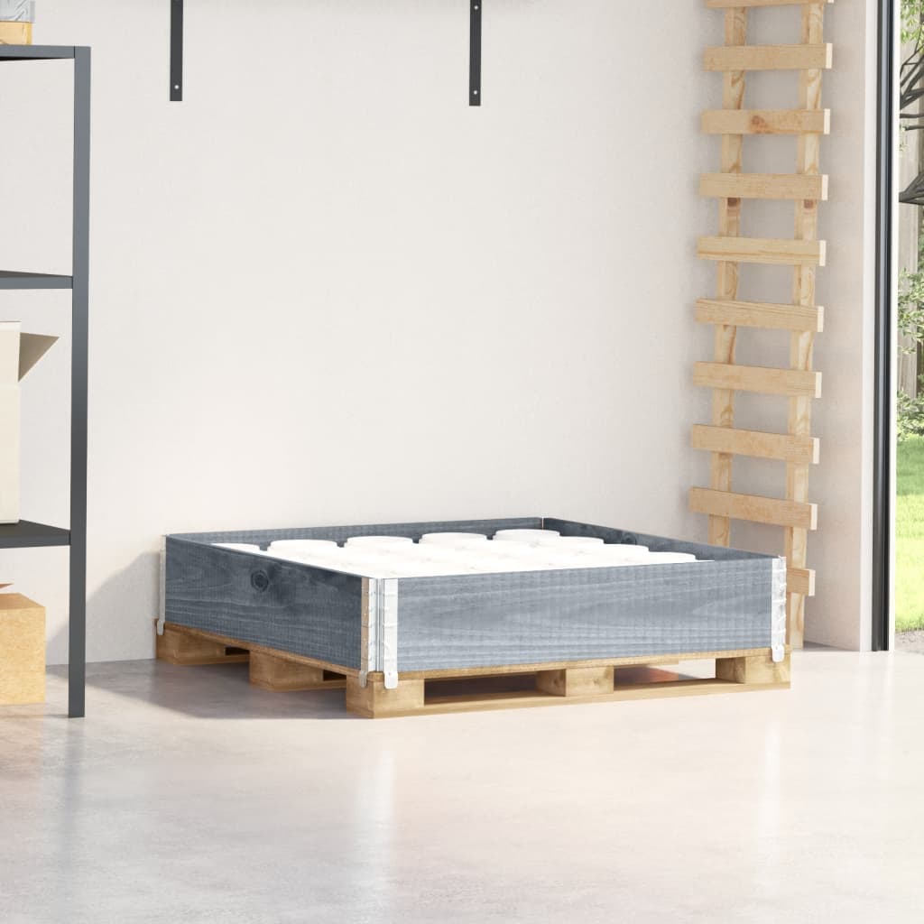 Collier de palette pliable en bois de pin massif, 100 x 100 cm, empilable