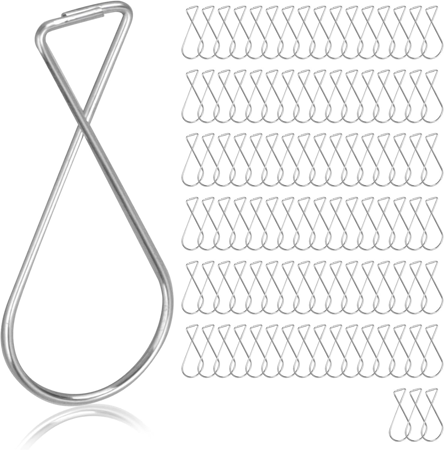 Crochet de plafond à clip en acier galvanisé, support à ressort en 8, lot de 100