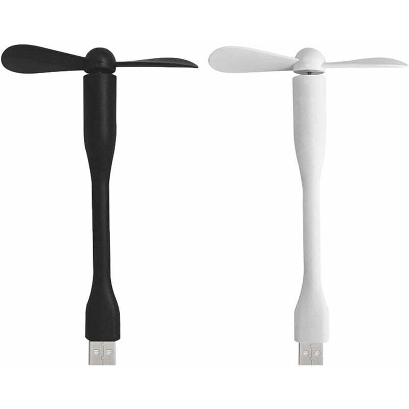 Ventilatori Usb, Ventilatore Piccolo, Ventilatore Usb Piccolo, Ventilatore Usb Portatile Da 2 Pezzi, Ventilatore Usb Regolabile A 360°, Ventilatore Silenzioso, Ventilatore Usb Portatile Ricaricabile
