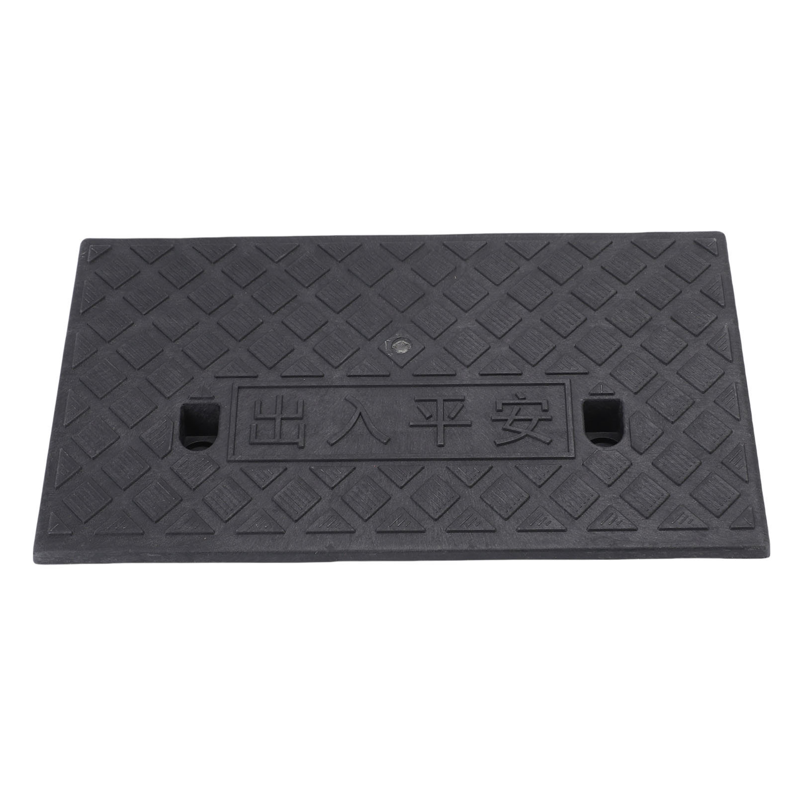 Rampe de seuil d'allée antidérapante en PVC, absorption des chocs, trous de montage avec vis, 500x270x120 mm