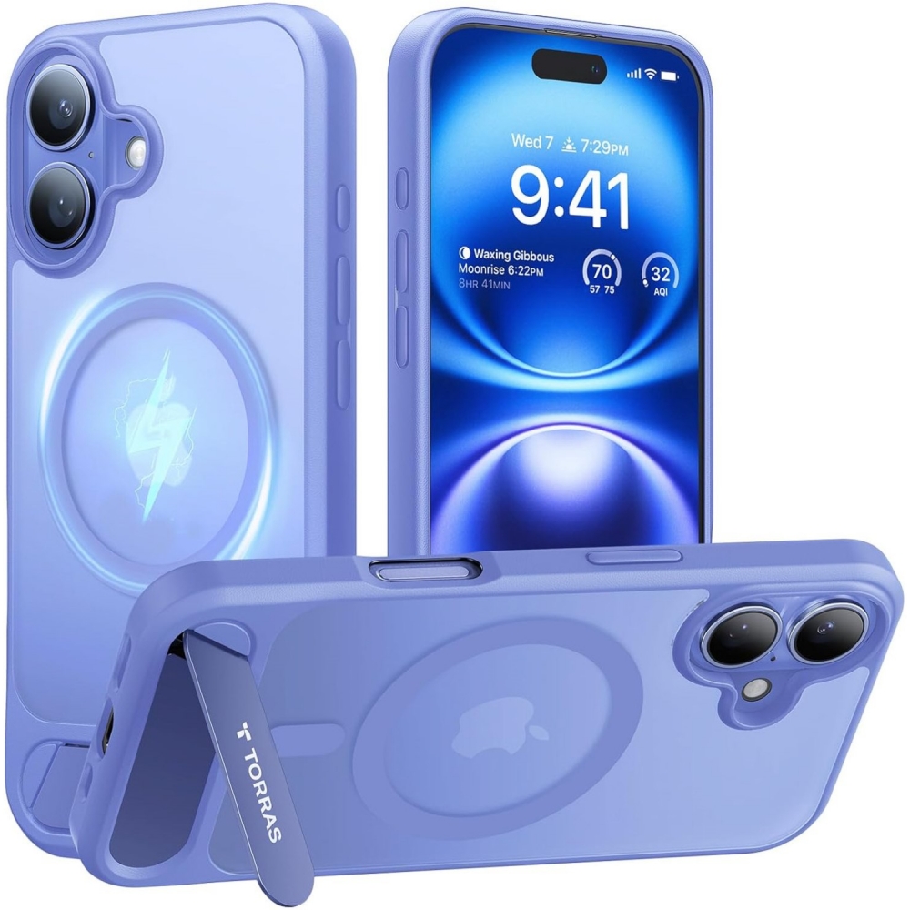 Torras Pstand Series Tasche für iPhone 16 (Blau) - Bild 5