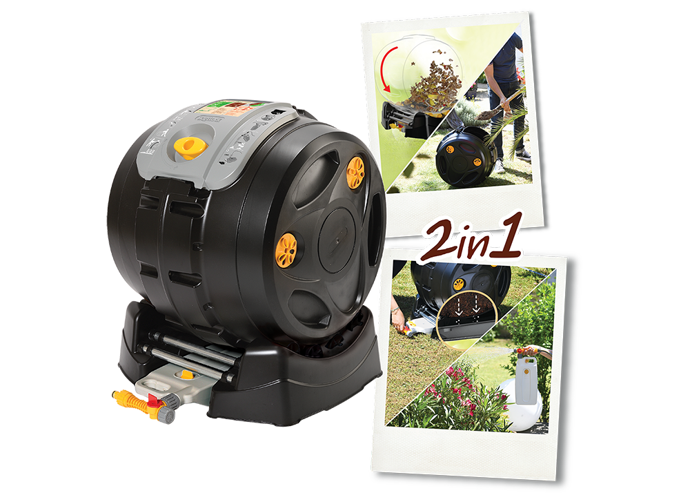 Hozelock Schwarz 4001 0000 Easymix 2In1 Komposter