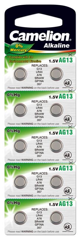 Camelion Alkaline Knopfzellen Ohne Quecksilber Ag1 / Lr60 / Lr621 / 364, 1,5V, 10 Stück - Bild 4