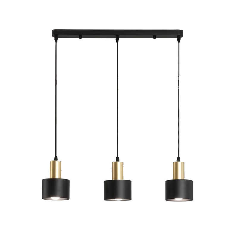Mini Plafonnier, Suspension Pour Îlot De Cuisine Avec Abat-jour Noir Moderne, Suspension Pour Cuisine, Ampoule E27 Non Incluse