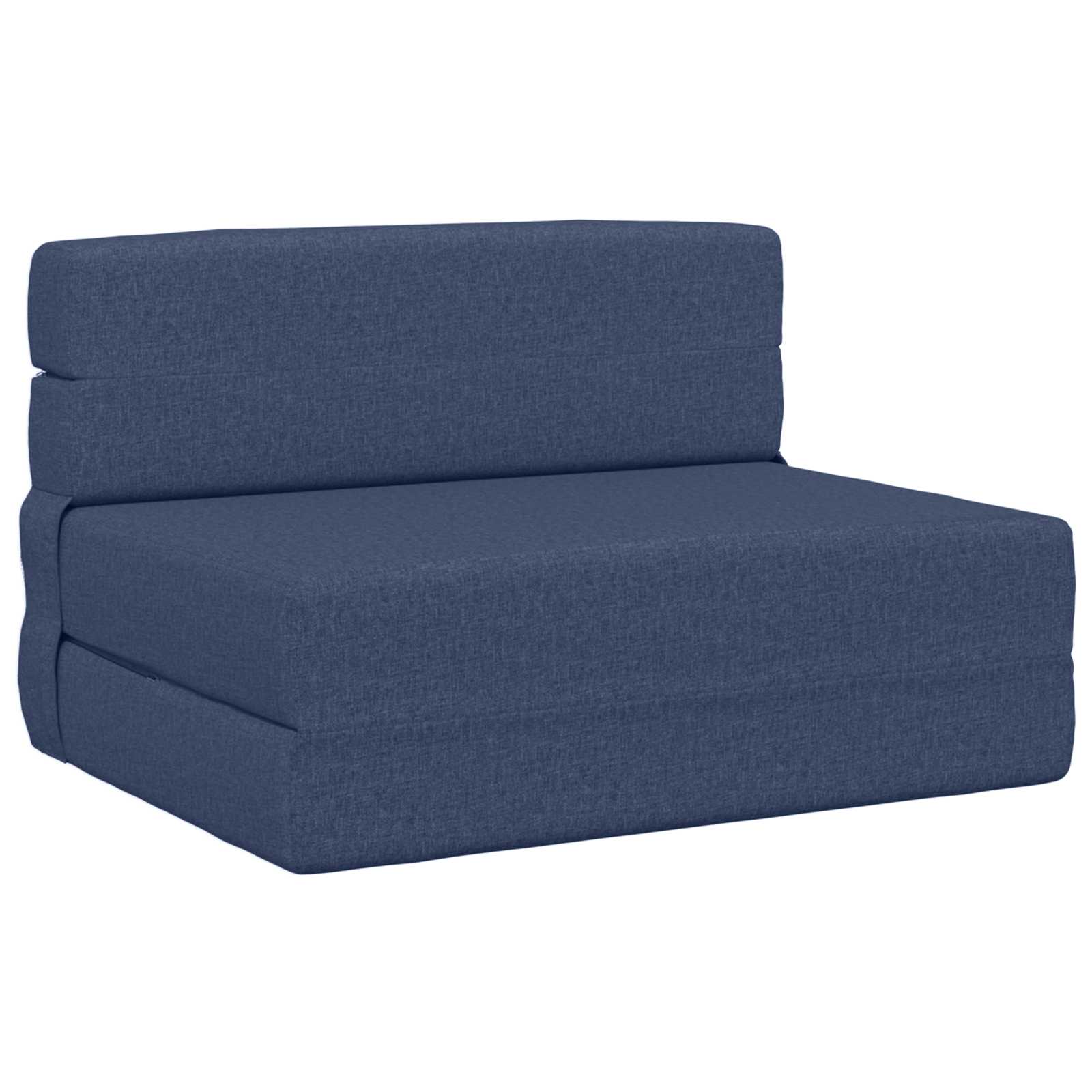 Foldable Sofa Bed Blue 100 X 80 X 60 Cm Fabric Vidaxl