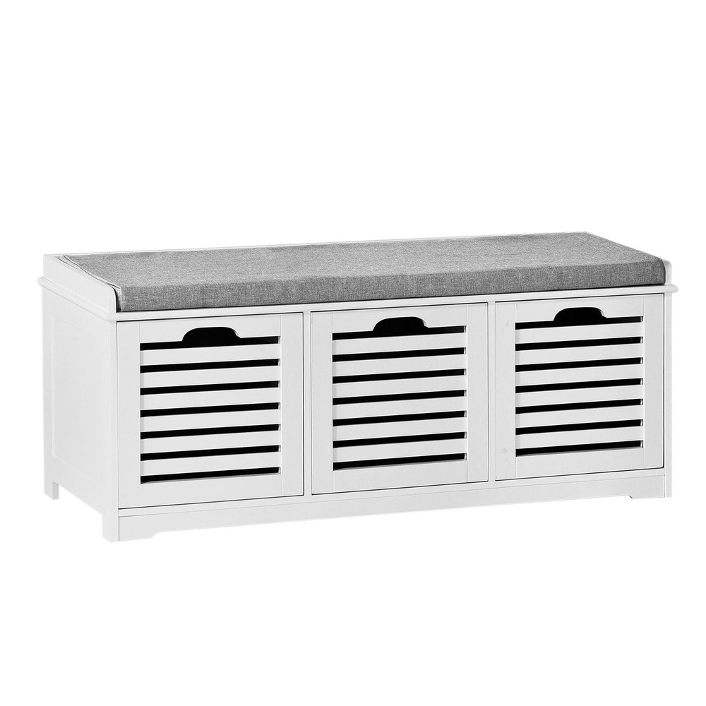 Sobuy - Banc Chaussures Entrée Rangement - Meuble À Chaussures Avec