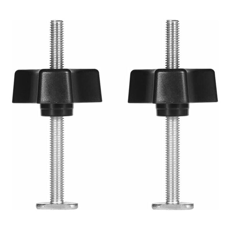 Pince de maintien pour rail à rainure en T, vis M8 et écrous à bouton, lot de 2