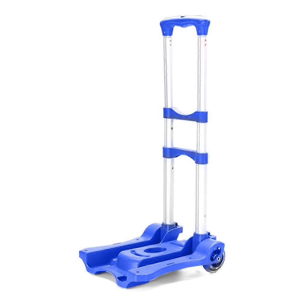 Chariot de transport pliable à roulettes, charge 50 kg, cordon élastique ajustable, bleu
