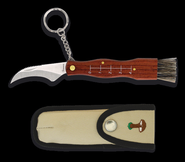 Albainox Pilzmesser Mushroom Schwammerlmesser Taschenmesser m. Bürste + Etui - Image 3