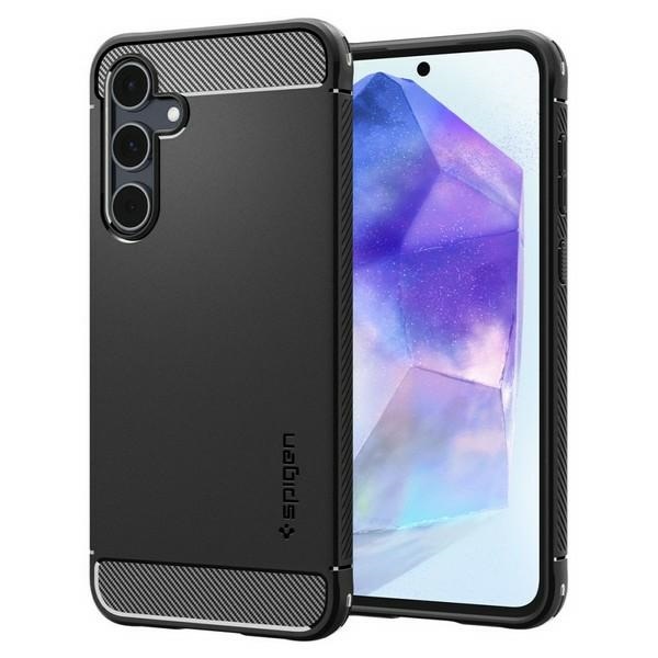 Spigen Rugged Armor - matte black - Samsung Galaxy A55 - Bild 6