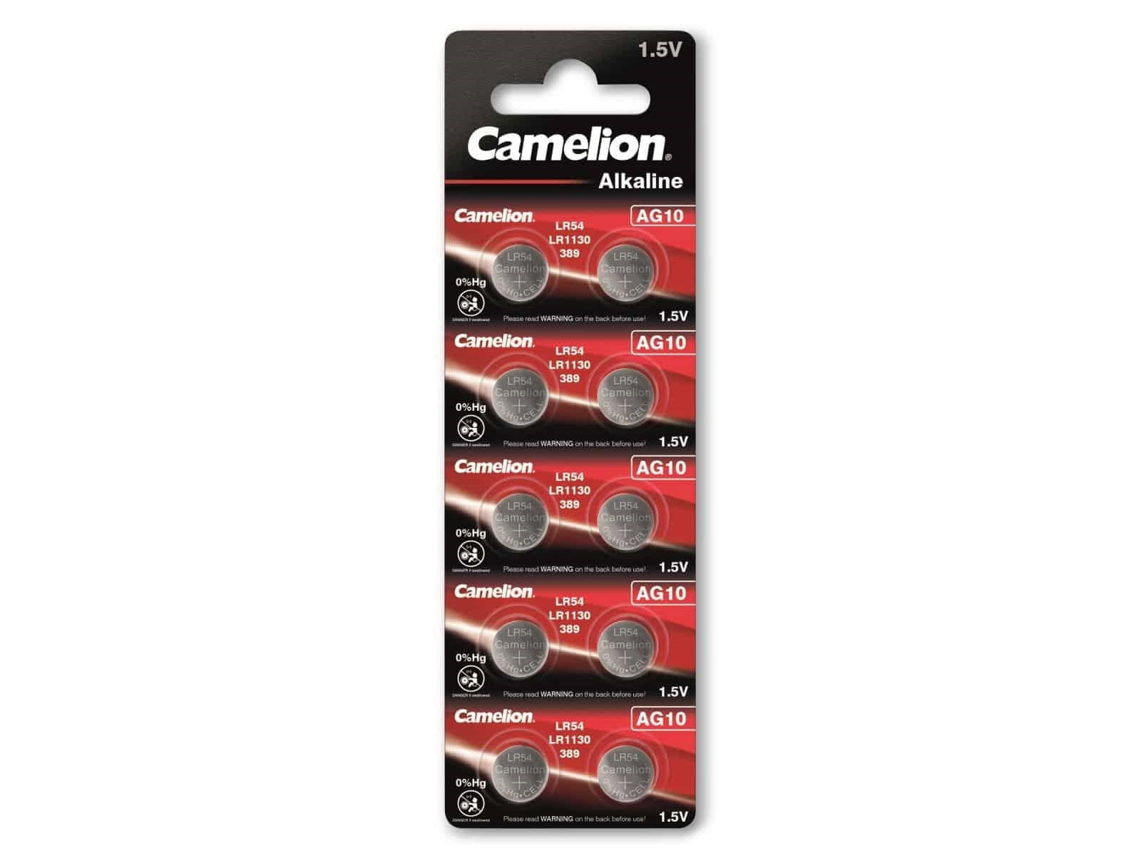 Camelion AG10/LR54/LR1130/389 Alkaline Knopfzelle 10 Stk - Bild 8