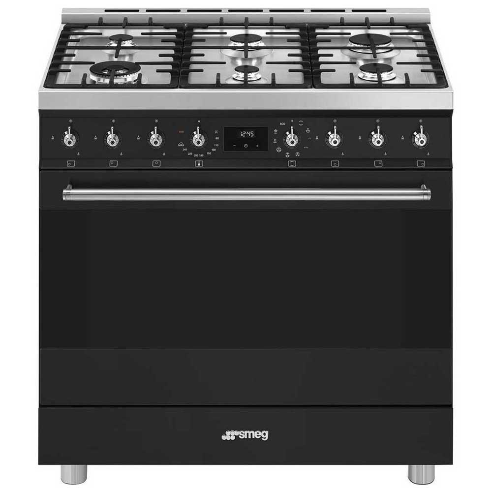 Smeg C9gmmb2 Gasherd Schwarz 90 Cm 6 Brenner