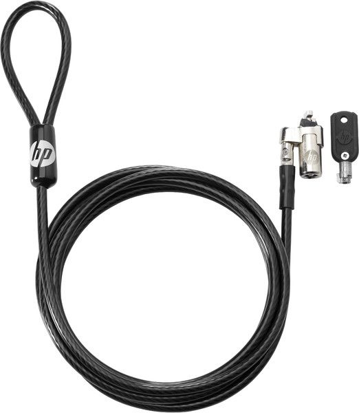 Hewlett Packard Schwarz Sicherheitskabel Hp 1,83 M Stahl 360 Grad Drehbar
