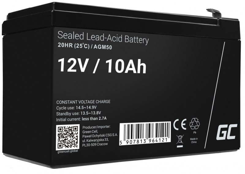 Green Cell AGM50 - 12V 10Ah VRLA Battery  AGM  Maintenance-Free - Image 5