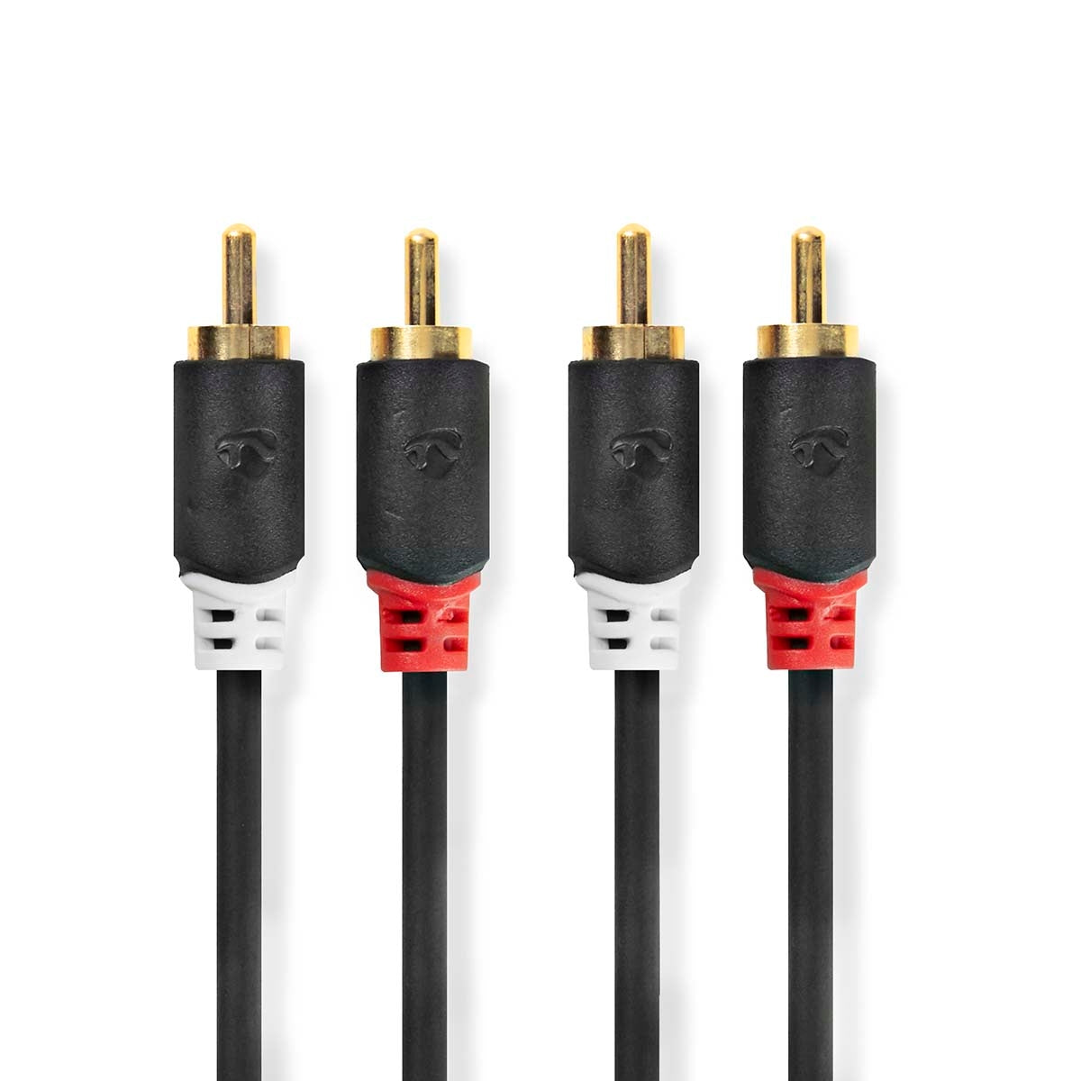 Nedis CABW24200AT20, 2 x RCA, Stecker, 2 x RCA, Stecker, 2 m, Anthrazit - Bild 4