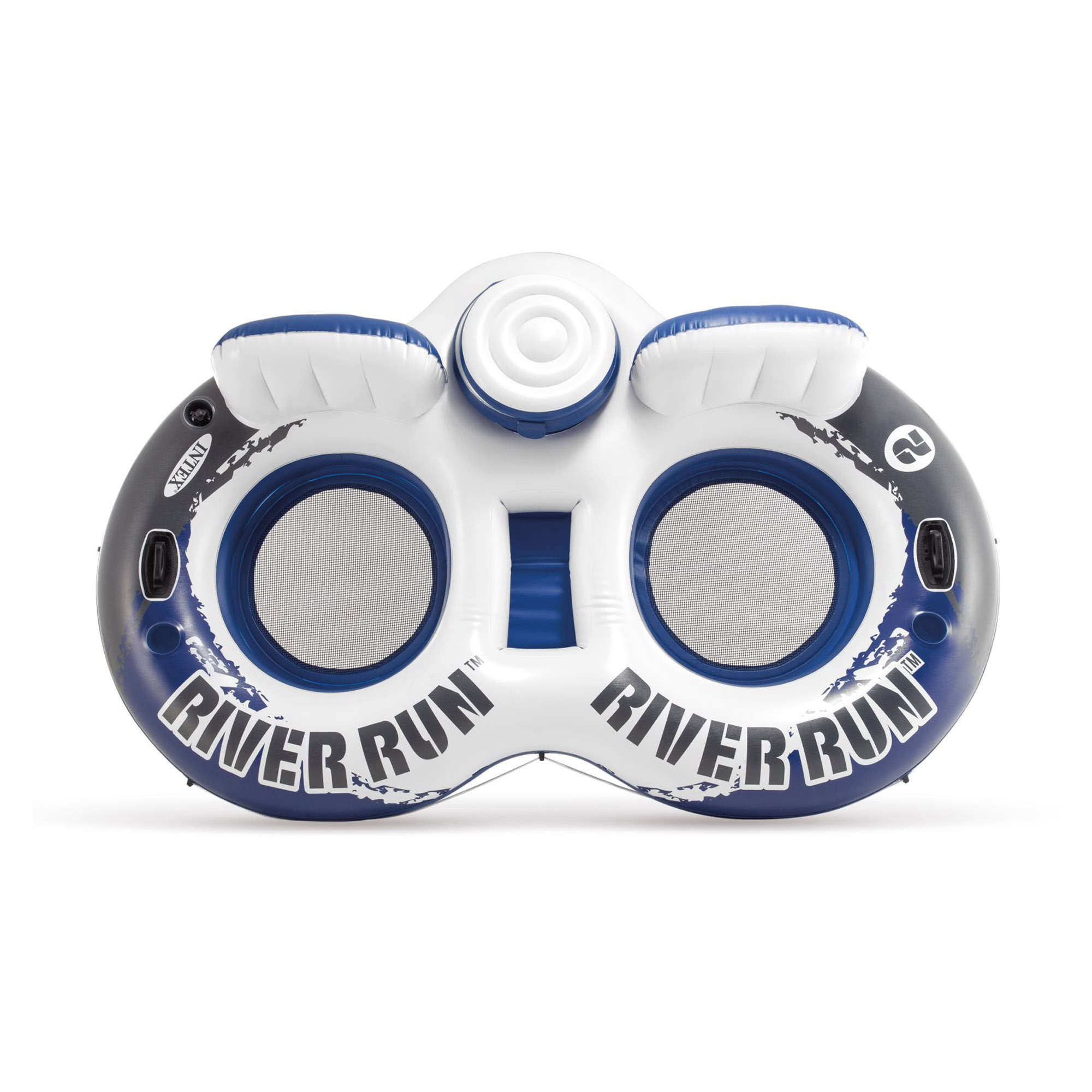 Rueda doble hinchable INTEX river run 2 & nevera - 243x157 cm