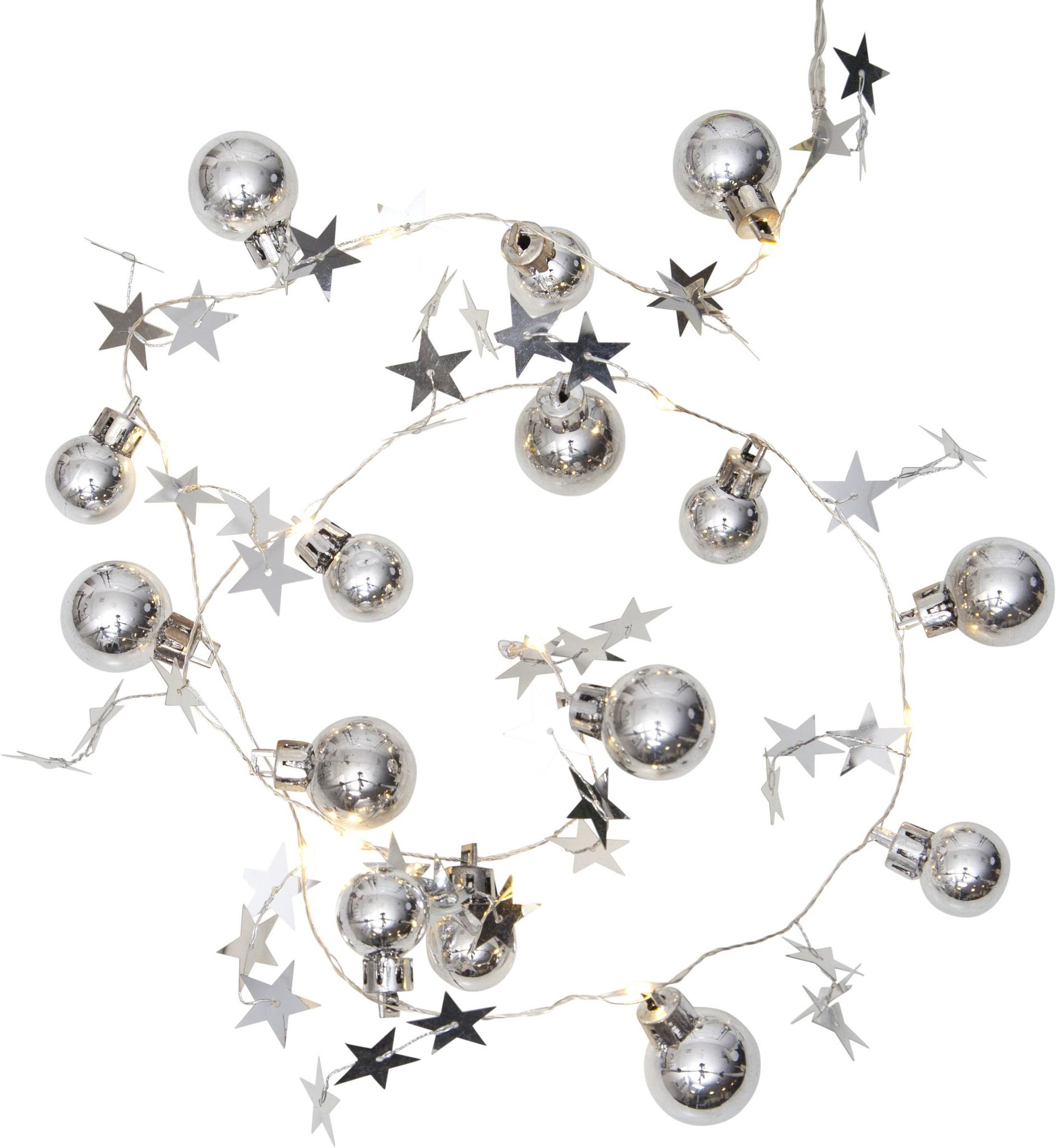 Star Trading Grau - Led-Deko-Kette 'Xmas', Silber
