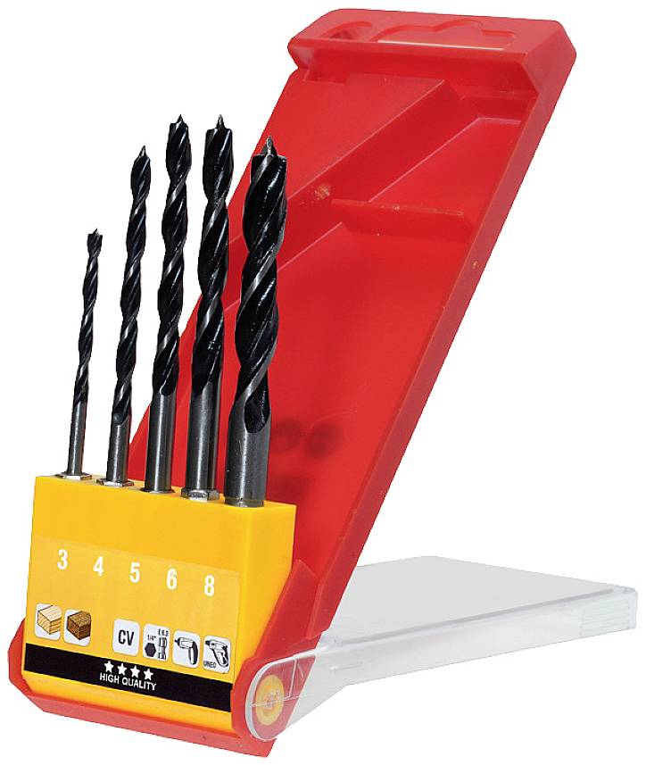 Kwb - 513900 Jeu De Forets Pour Le Bois 3 Mm, 4 Mm, 5 Mm, 6 Mm, 8.0 Mm 5 pièces — photo de l’offre ManoMano
