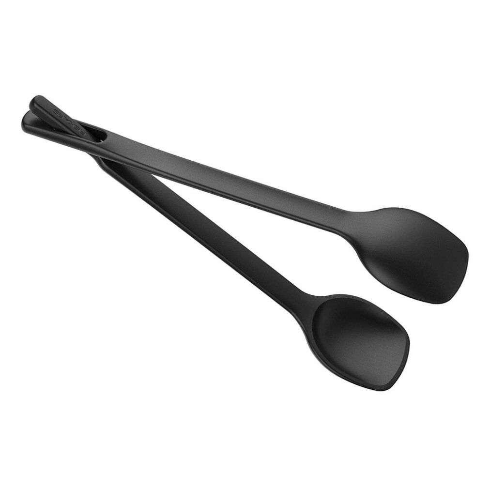 Fiskars Schwarz Functional Form Salatbesteck, Salat Besteck, Servierbesteck, Küchenhelfer, Silikon, 28 Cm, 1014434