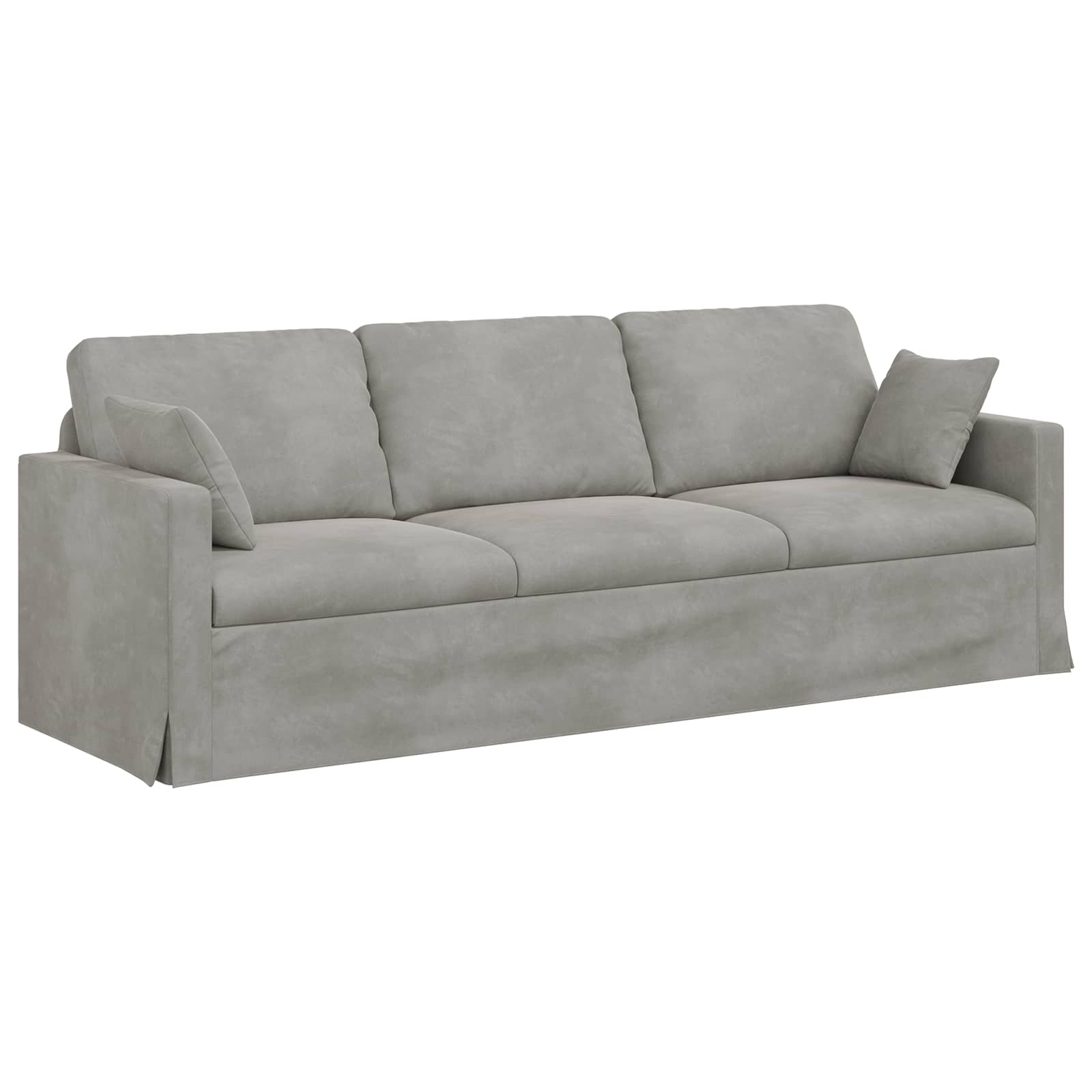 Sofa Light Grey 228 X 78 X 80 Cm Velvet Vidaxl