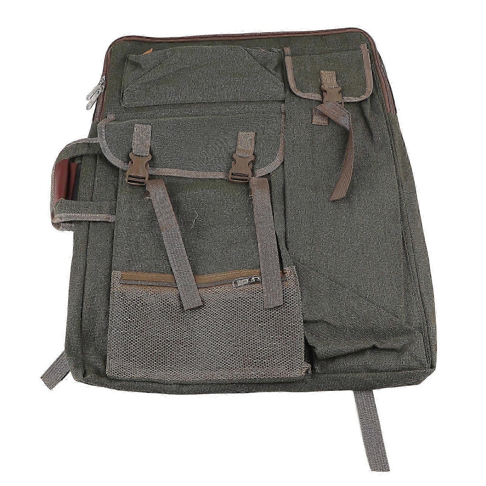 Sac d'artiste multifonction en toile, grand format imperméable, gris fumé, bandoulière réglable