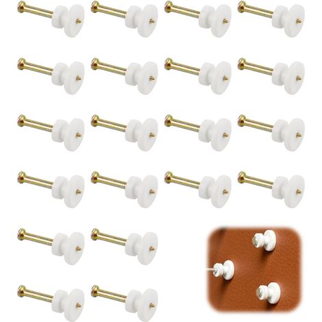 Crochet de tableau mural invisible en métal et plastique, blanc, lot de 20