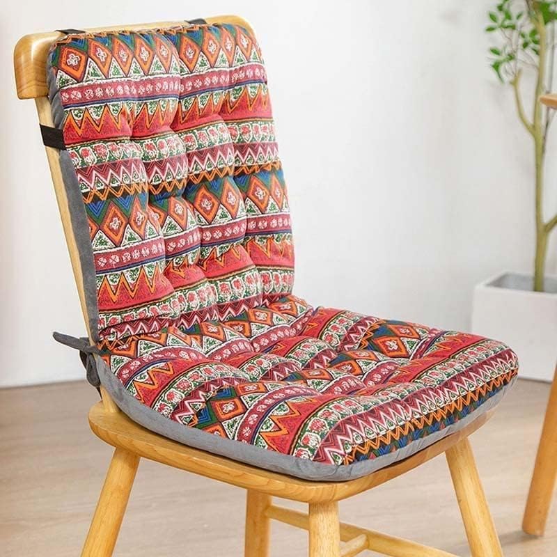 Coussin De Jardin Coussin Chaise Bureau Avec Dossier D'Ameublement Épais,avec Rembourrage Doux, Avec Ficelles Pour Attacher - Coussin Chaise De Bureau, Salon De Manger Exterieur Coussin
