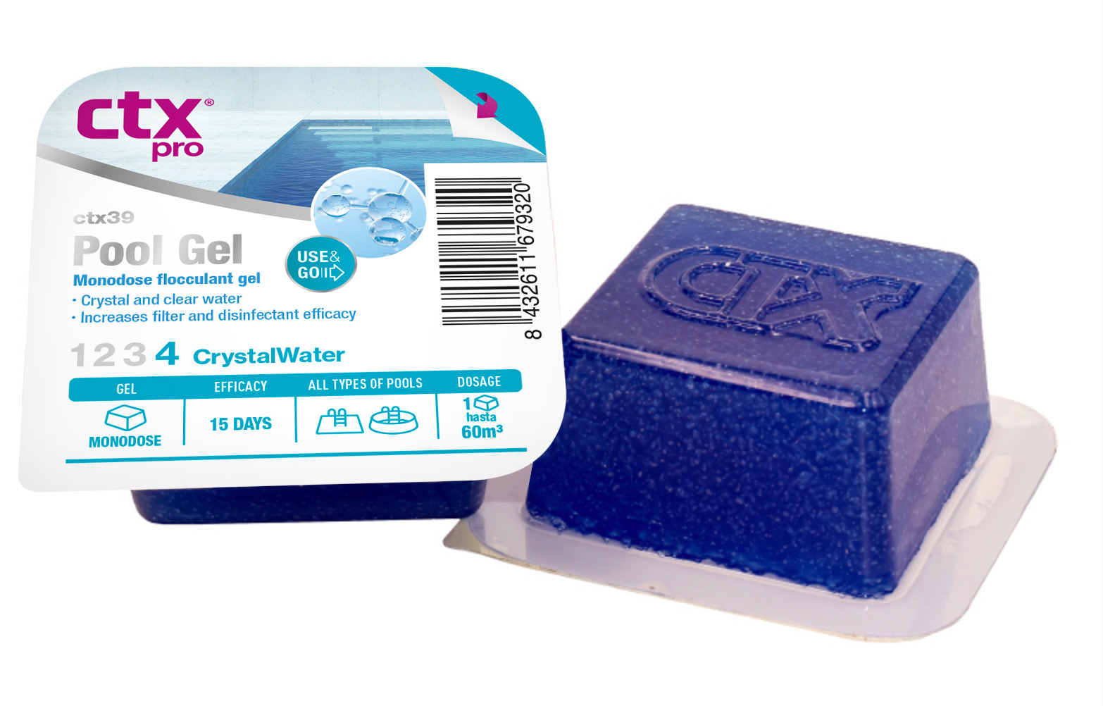 Floculant gel Monodose Poolgel CTX 39 - l'unité