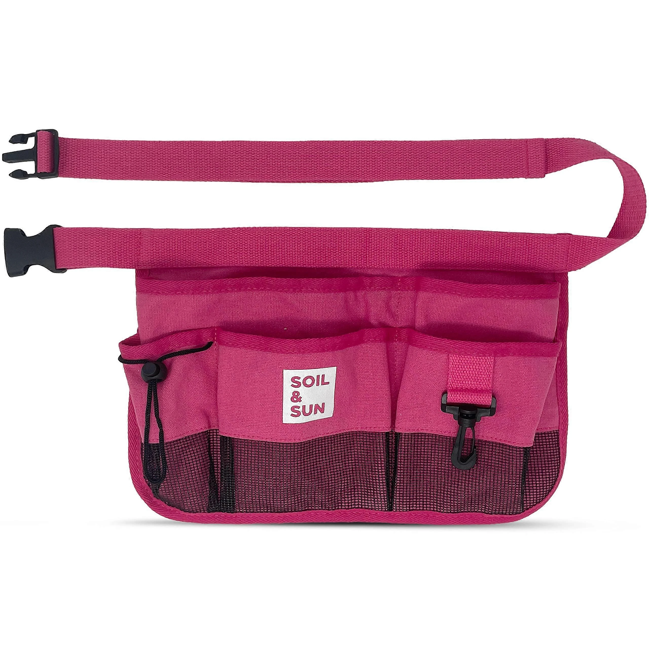 Ceinture porte-outils en toile robuste, taille ajustable 130 cm, poches multiples, lot de 1