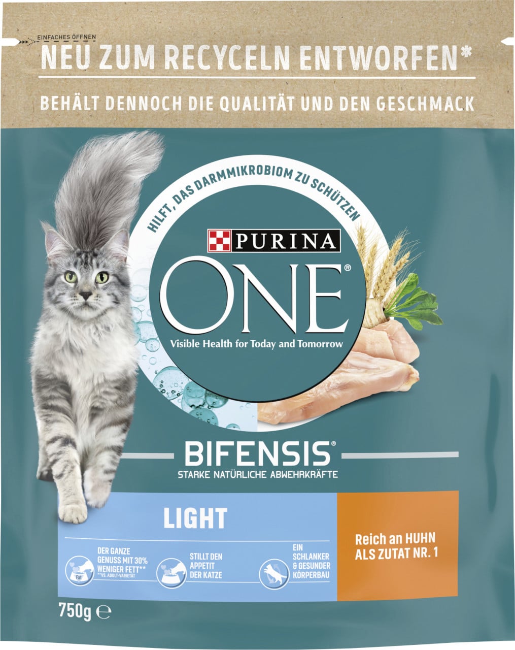 9 x 750 g Purina ONE Light (€ 7,38/kg) Trockenfutter mit Huhn - Bild 8
