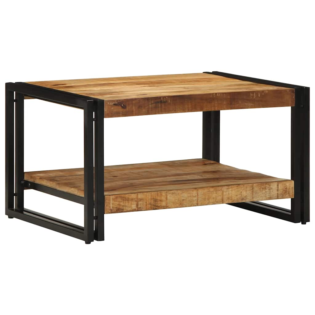 Vidaxl Table Basse 70x50x38 Cm Bois De Manguier Massif Brut