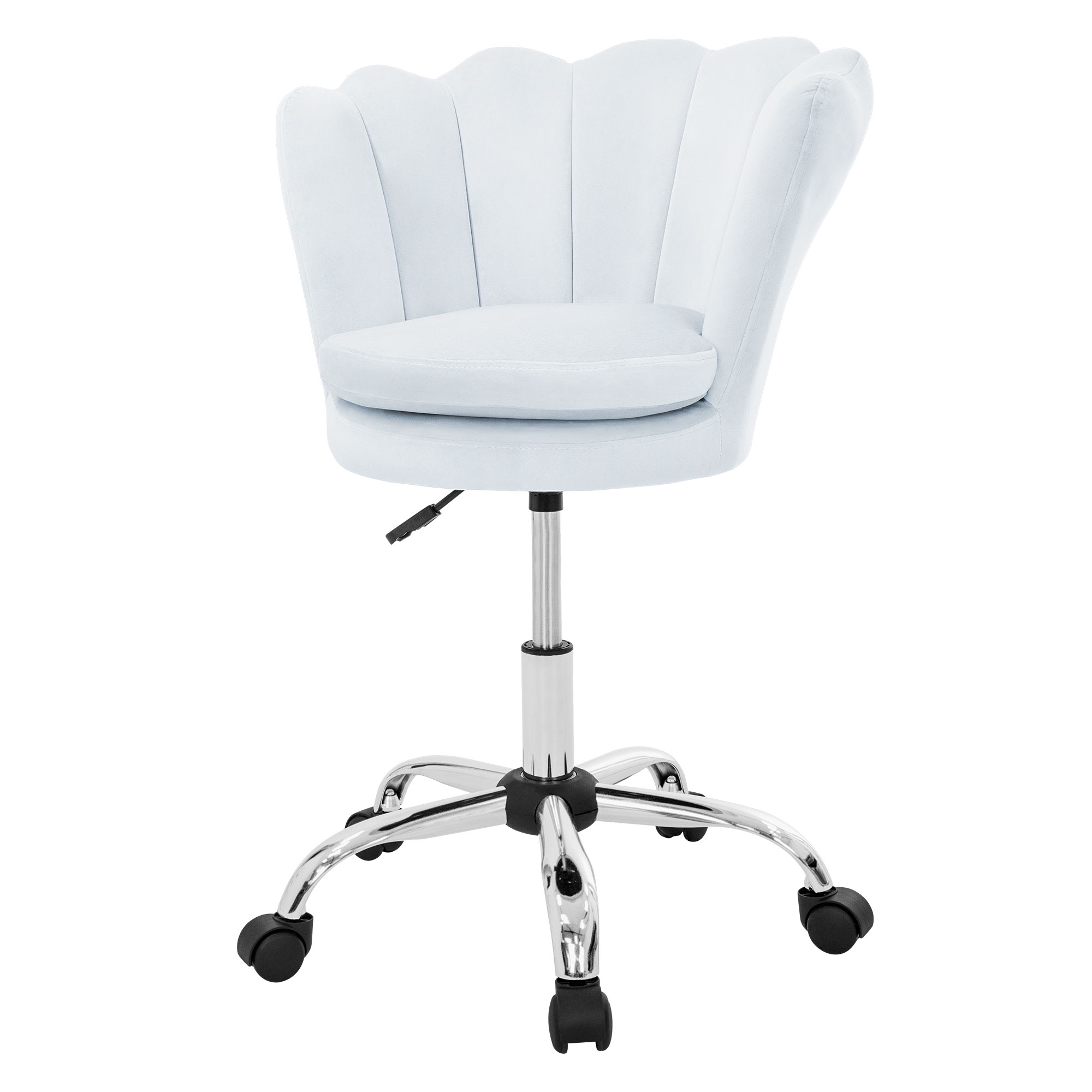 Ml design Sedia Da Ufficio In Velluto Blu Chiaro Struttura In Metal...