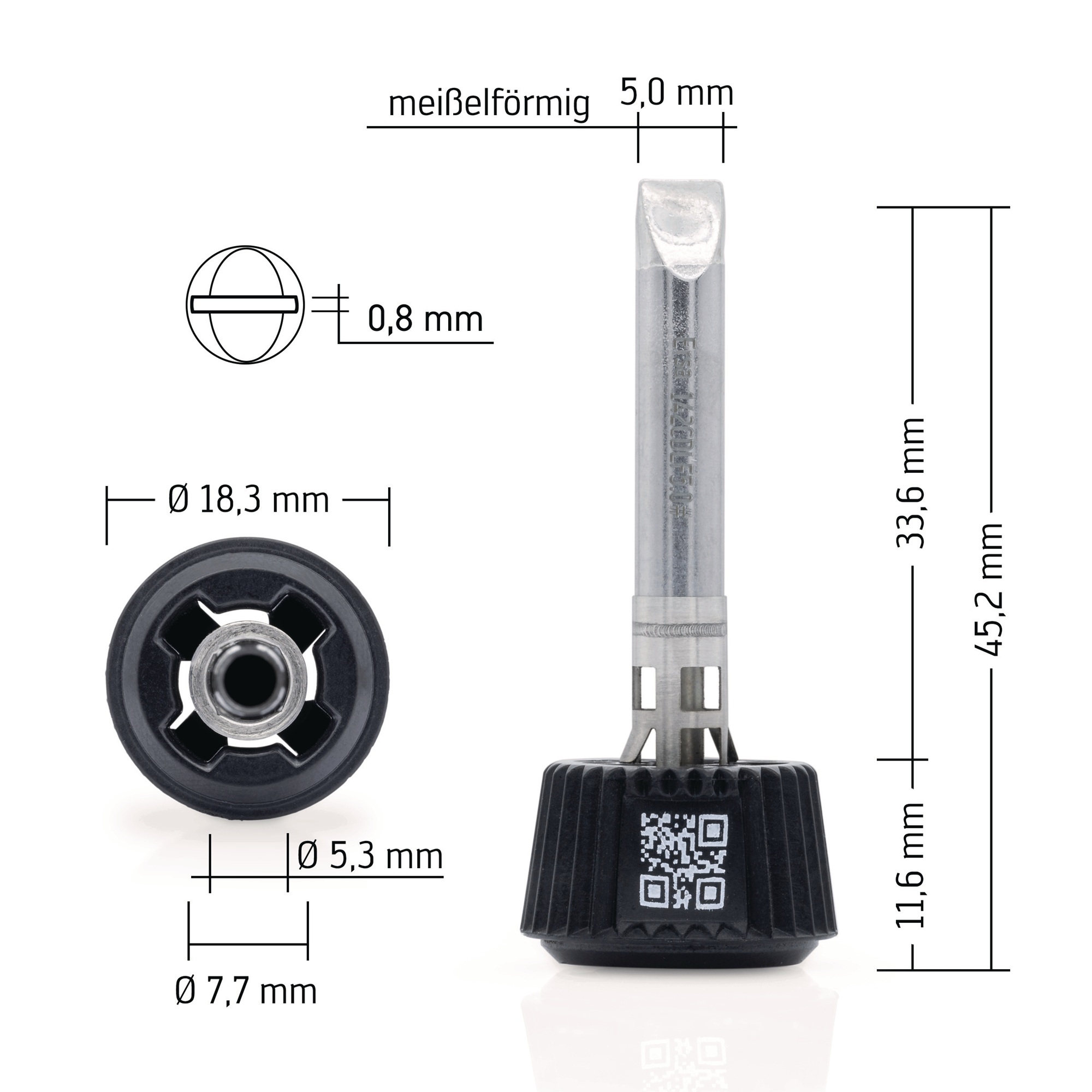 Ersa 0142CDLF50/SB Soldering Tip 5mm ERSADUR Coating Durable Use