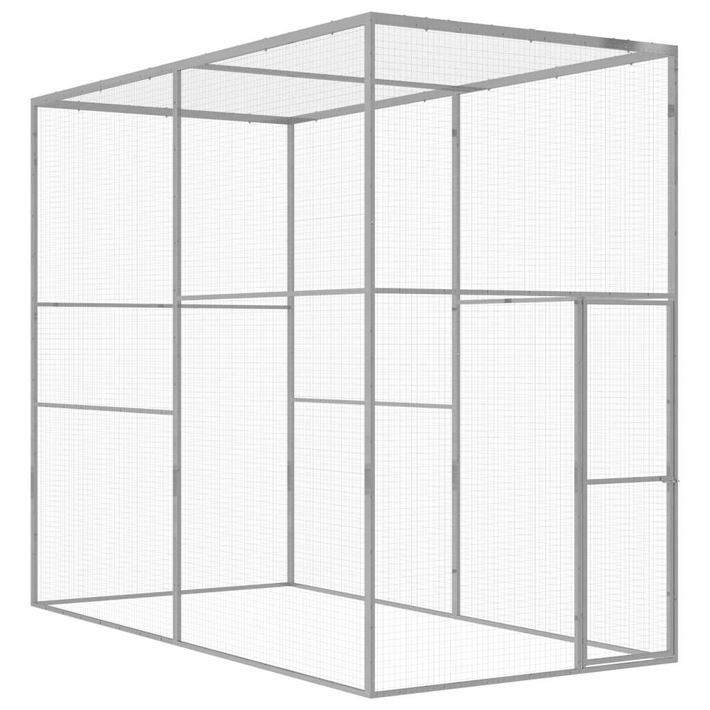 Katzenkäfig 3x1,5x2,5 M Verzinkter Stahl Vidaxl