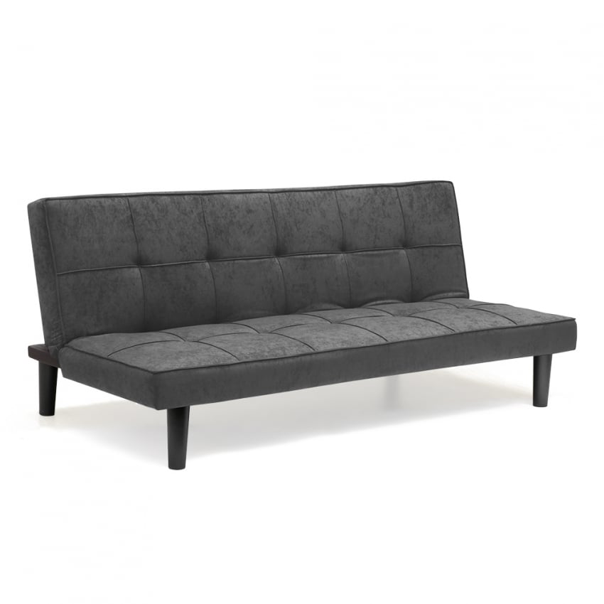 Modus Sofà – Canapé Convertible 2 Places Clic-clac – Dimensions 179 X 91 X 76 Cm – Design Moderne Et Élégant – Pour Petits Espaces – Gris