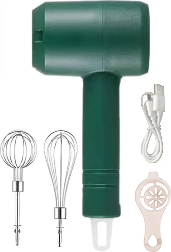 Frullatore Elettrico Senza Fili, Mixer A Mano, Controllo A Tre Velocità, Frullatore Ricaricabile Tramite Usb, Adatto Per Cuocere Pancake, Frullatore Portatile