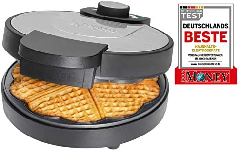 Bomann WA 1365 CB Waffeleisen, Silber/ Schwarz, 1000 Watt