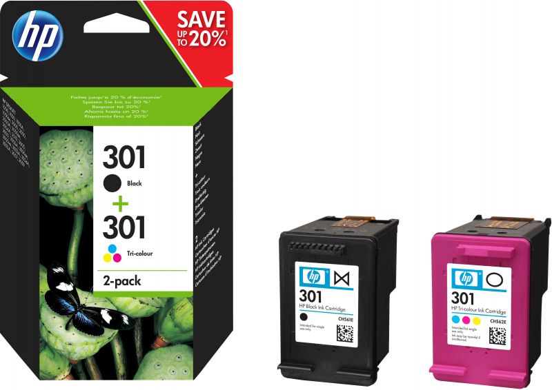 HP 301 Tintenpatronen Set Schwarz und Dreifarbig 2er-Pack für HP Tintenstrahldrucker - Image 7