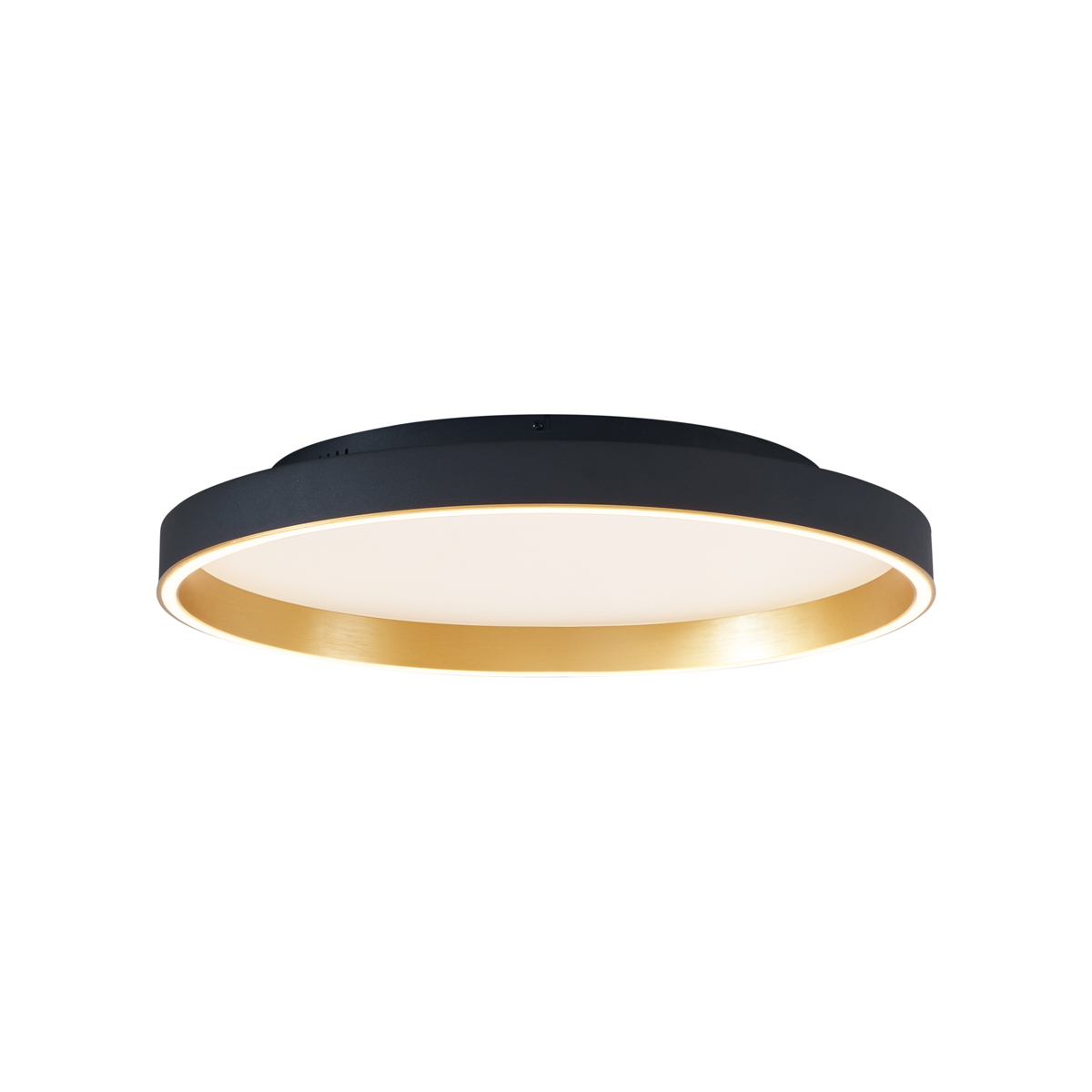 Qazqa Design Ceiling Lamp Black With Gold 60cm Incl. Led 3-way Switch - Ingo