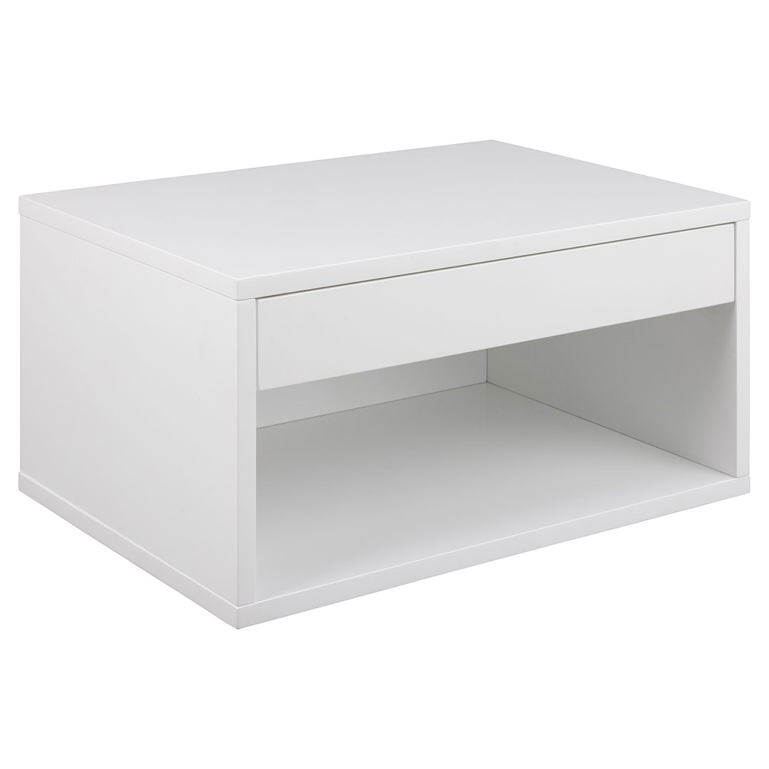 Act Nordic Cholet Wand-Nachttisch, Mit 1 Regal Und 1 Schublade - Weißes Mdf (50X35) Für Wohnzimmer - Image 4