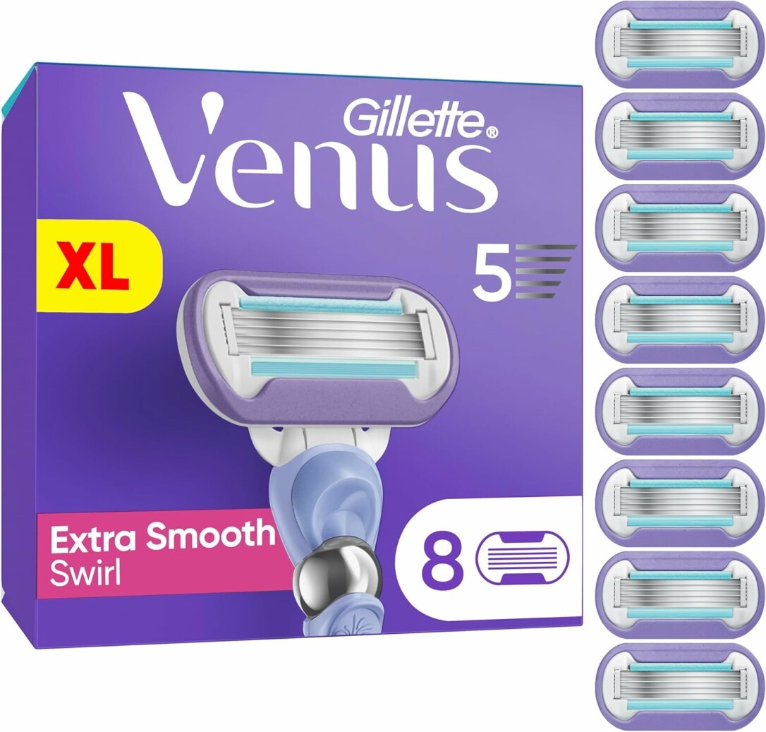 Gillette Venus Extra Smooth Swirl, 8 Original Rasierklingen, Lila | Ersatzklingen für Damenrasierer mit 5 Klingen für Eine Glatte Rasur Und Langanhaltende Glätte - Bild 3