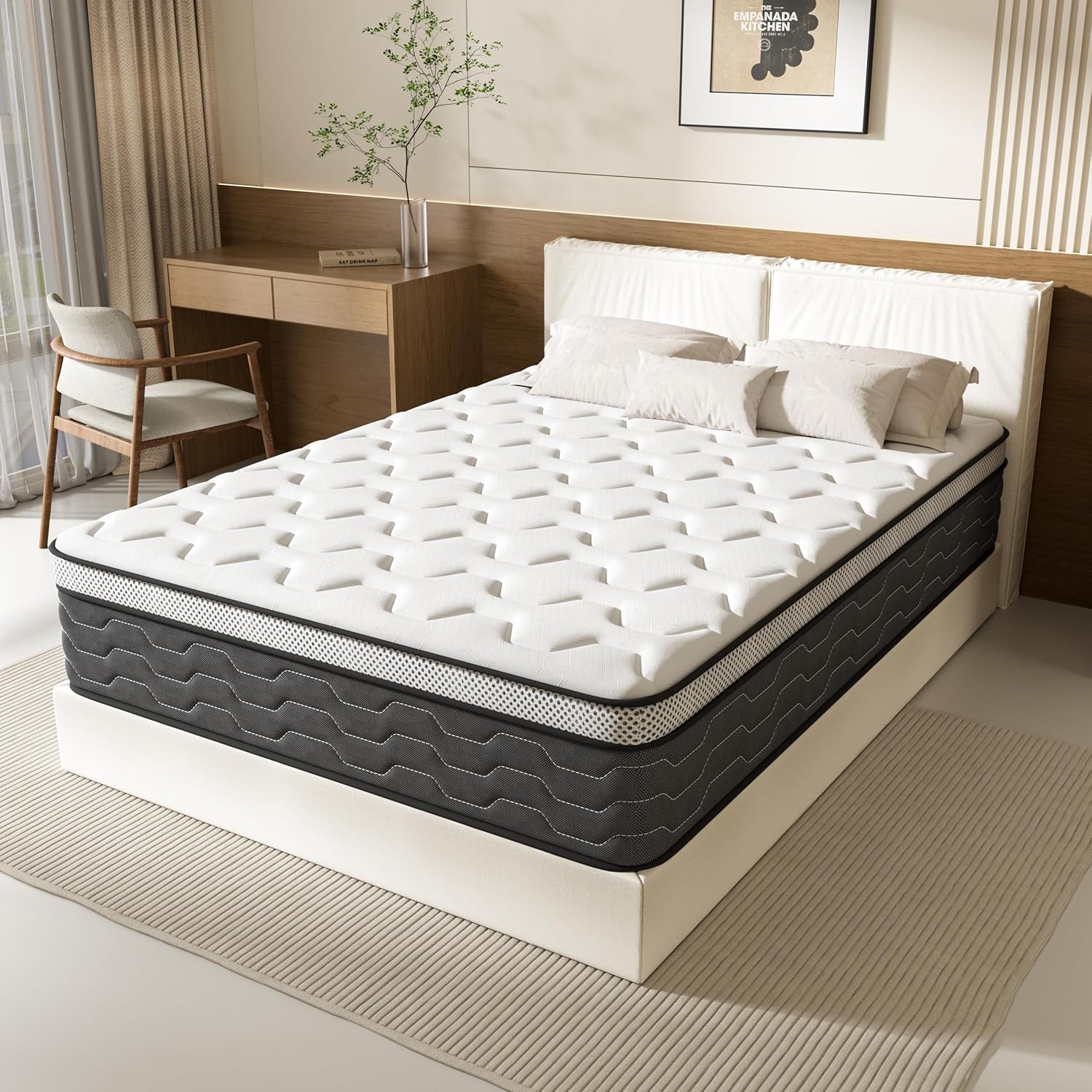 Dewinner – Matelas 120x190cm Épaisseur 30cm – Ressorts Ensachés