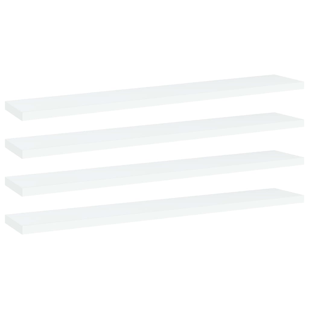Vidaxl Weiß - Bücherregal-Bretter 4 Stk. 60X10x1,5 Cm Holzwerkstoff